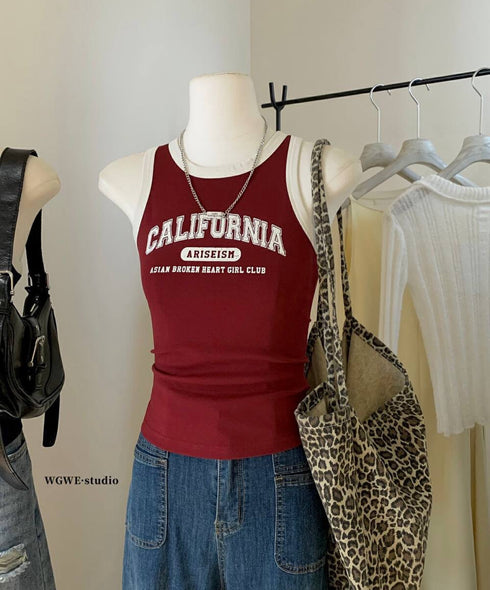 Women Racerback Graphic Tank Tops